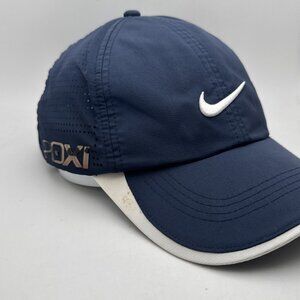 Nike Hat Cap Adjustable Embroidered Swoosh Blue Golf Casual Stretch 20XI